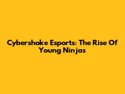 Cybershoke Esports: The Rise Of Young Ninjas