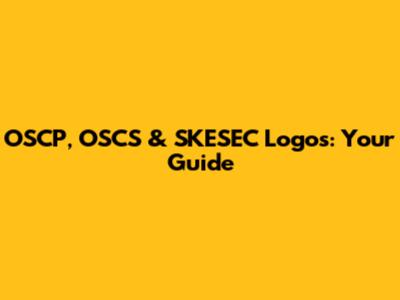OSCP, OSCS & SKESEC Logos: Your Guide