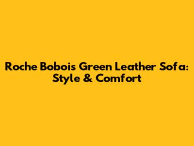 Roche Bobois Green Leather Sofa: Style & Comfort