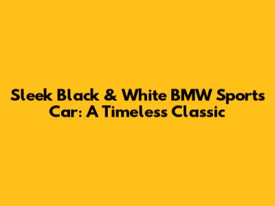 Sleek Black & White BMW Sports Car: A Timeless Classic