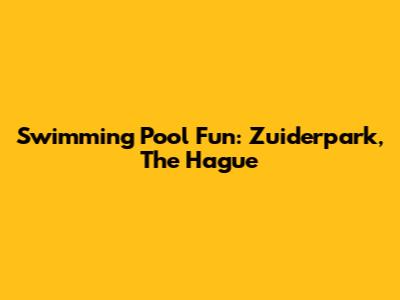 Swimming Pool Fun: Zuiderpark, The Hague