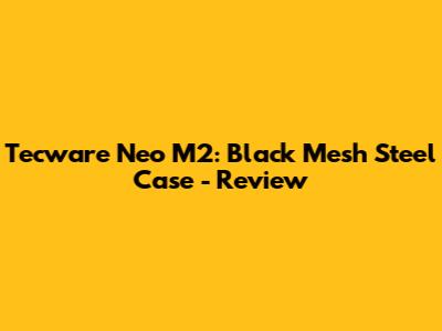Tecware Neo M2: Black Mesh Steel Case - Review