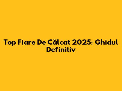 Top Fiare De Călcat 2025: Ghidul Definitiv